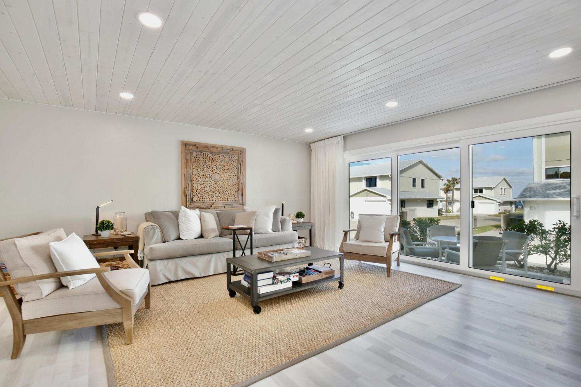 Zen Beach Retreat - Ocean View Townhouse -No Drive Beach 新士麦那海滩 外观 照片