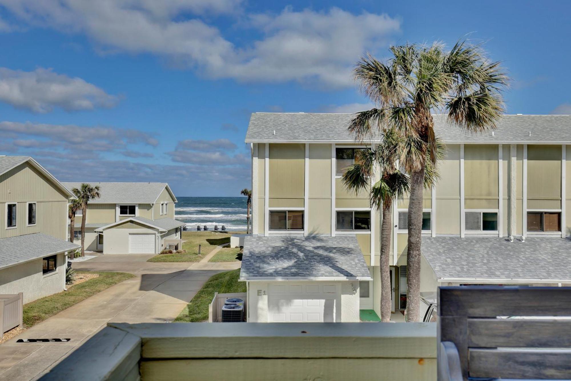 Zen Beach Retreat - Ocean View Townhouse -No Drive Beach 新士麦那海滩 外观 照片
